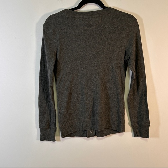 Ralph Lauren Women’s XS Charcoal Grey Cotton Cardigan Sweater Snap Button Preppy - Picture 2 of 8